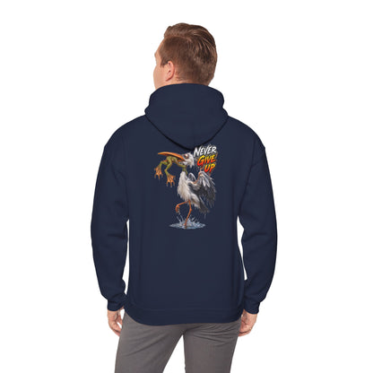 Never Give Up Stork & Frog Crewneck Hoodie - Personalized