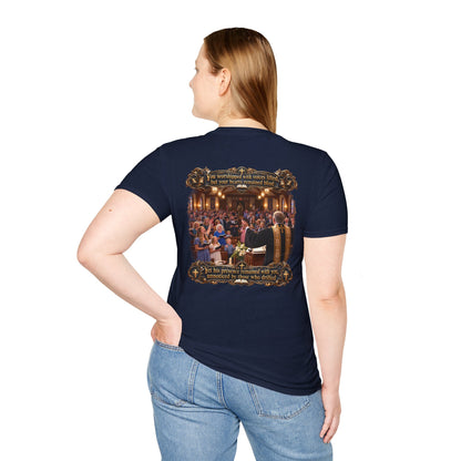 Religious Choir Scene T-Shirt — Church Service Illustration - Personalized