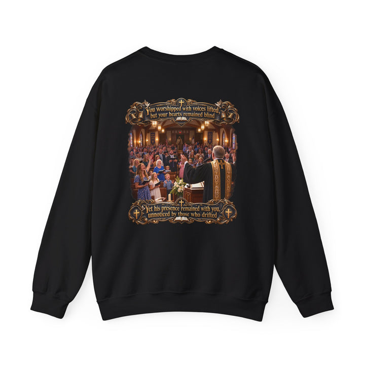 Religious Choir Scene Crewneck Sweatshirt — Church Service Illustration - Personalized