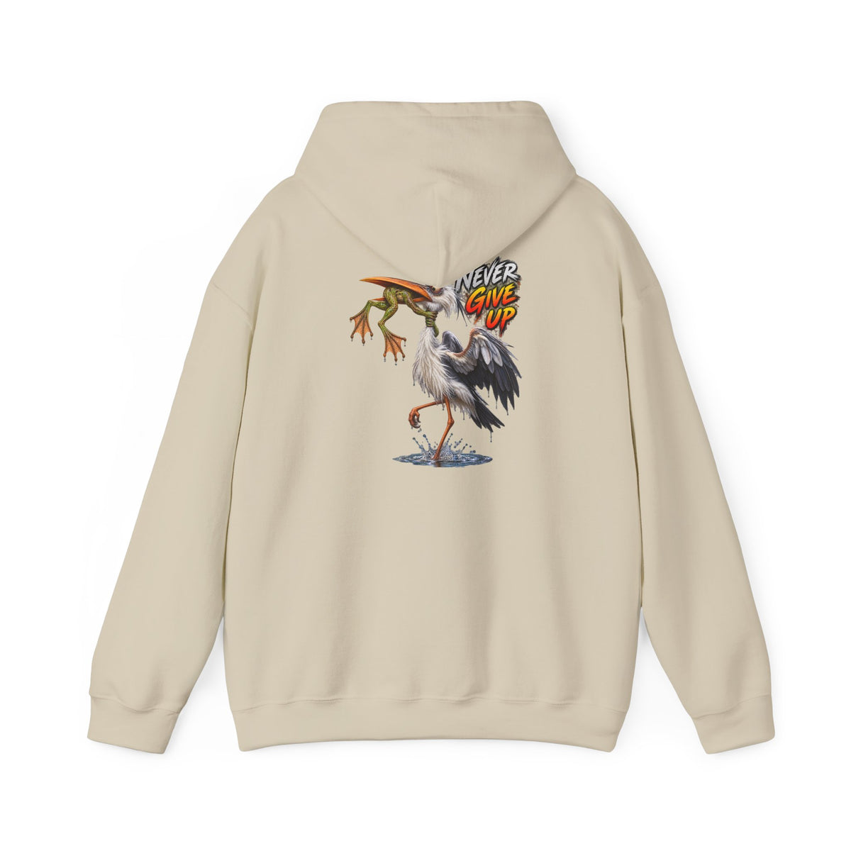 Never Give Up Stork & Frog Crewneck Hoodie
