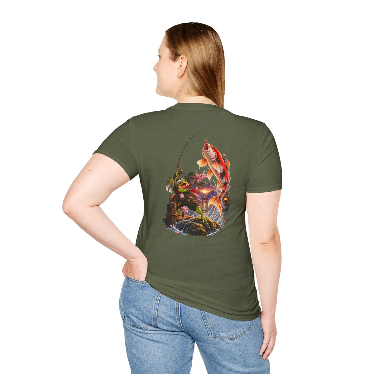 Koi Fishing T-Shirt — Asian Garden Koi Pond Graphic