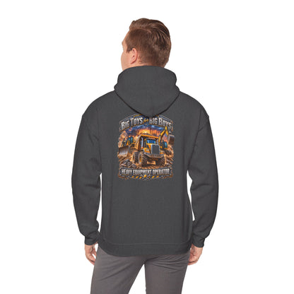 Heavy Equipment Operator Hoodie — "Big Toys for Big Boys" Construction Truck Graphic - Personalized