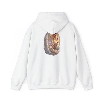 Angel Embrace Hoodie — Serene Guardian Back Print