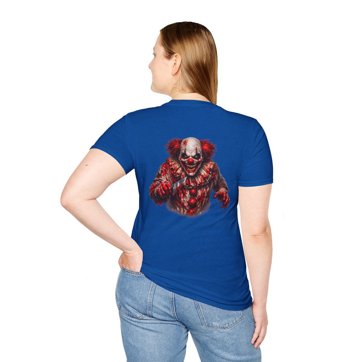 Horror Clown Bear T-Shirt— Creepy Bloodied Teddy Graphic T-Shirt