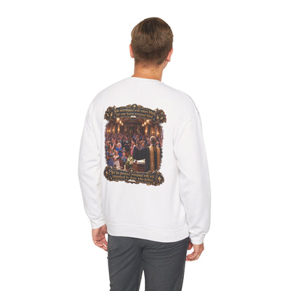 Religious Choir Scene Crewneck Sweatshirt — Church Service Illustration - Personalized