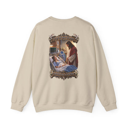 Religious Prayer Sweatshirt – Comforting Hospital Scene Pullover - Personalized