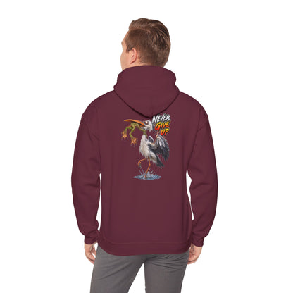 Never Give Up Stork & Frog Crewneck Hoodie - Personalized