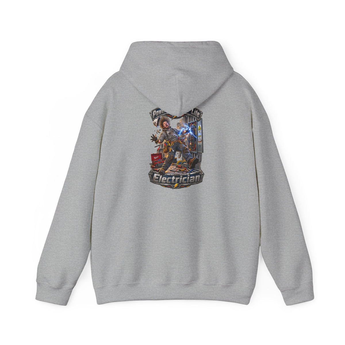 Funny Electrician Hoodie — 'Powering Up Your Life' Tradesman Gift