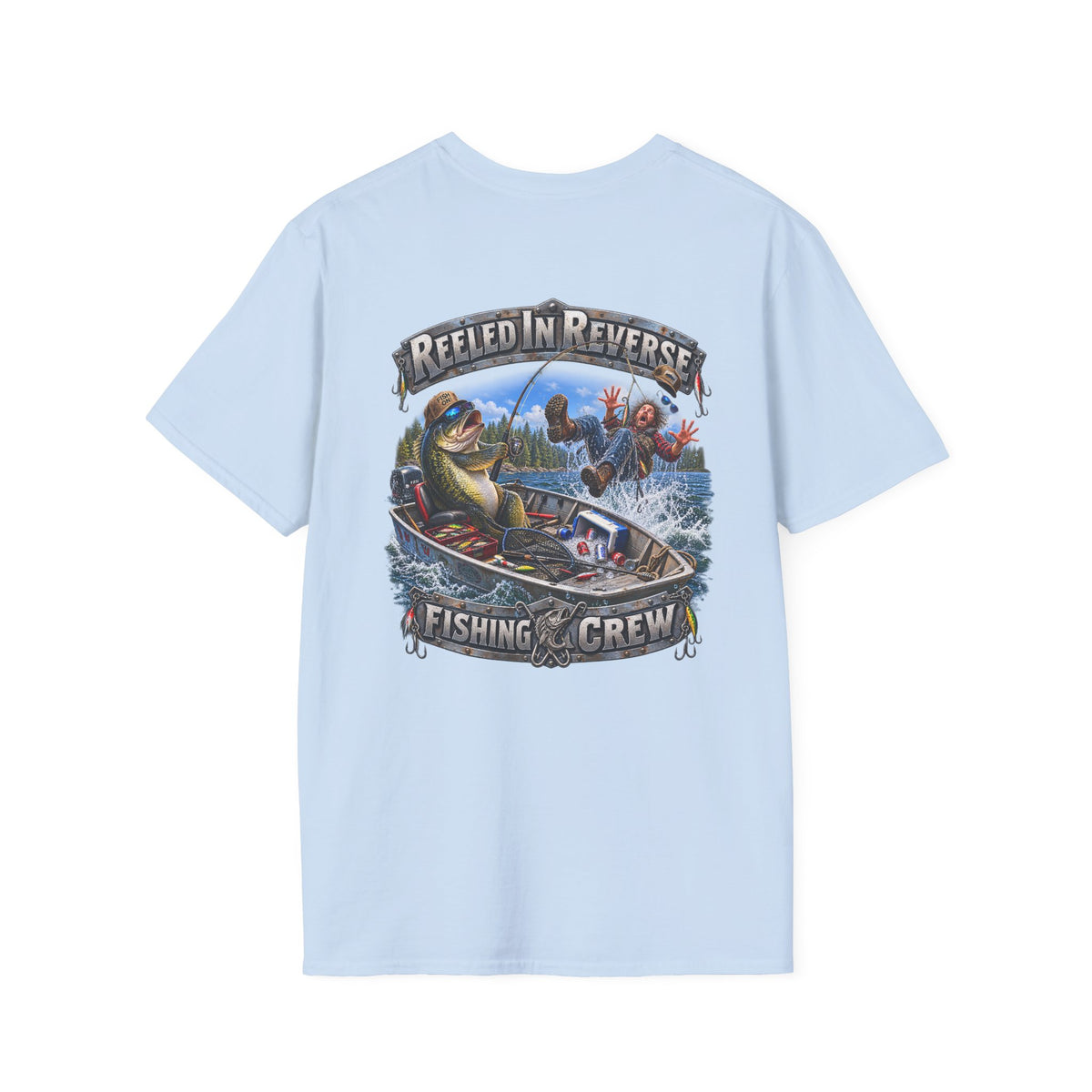 Fishing T-Shirt — "Reeled in Reverse" Graphic - Personalized