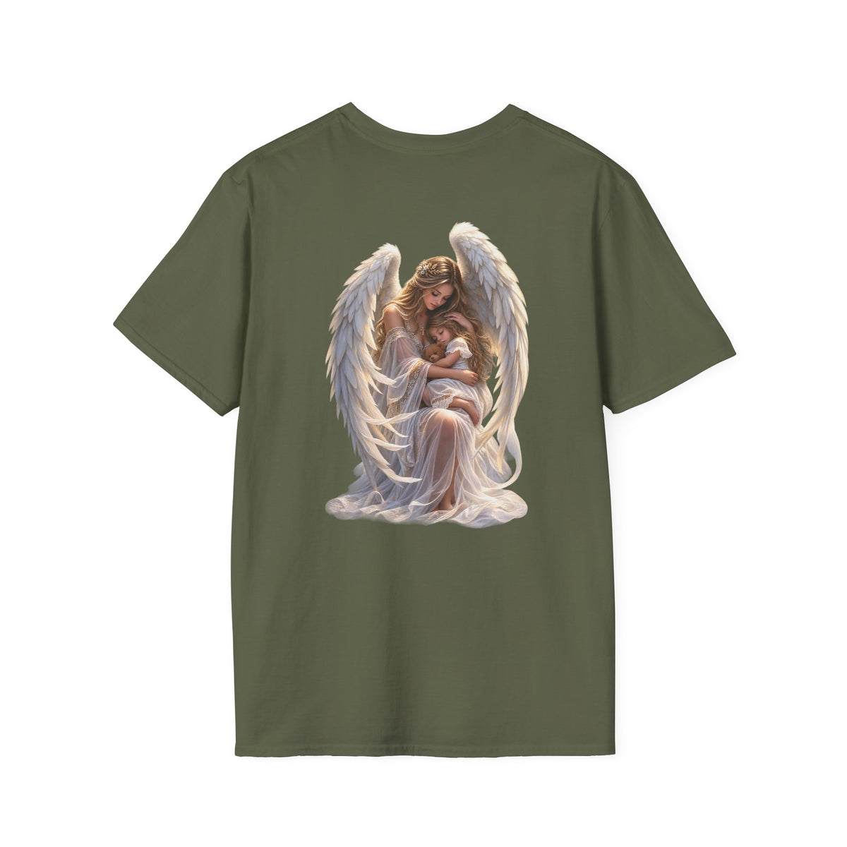 Angel Mother & Child T-Shirt – Serene Guardian Graphic T-Shirt- personalized
