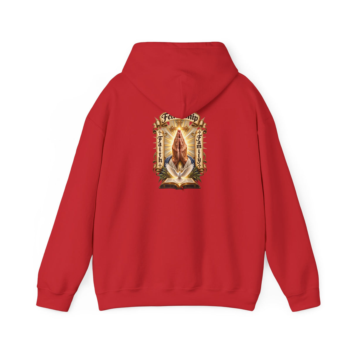 Prayer Hands Hoodie — Vintage Sacred Heart Religious Hoodie