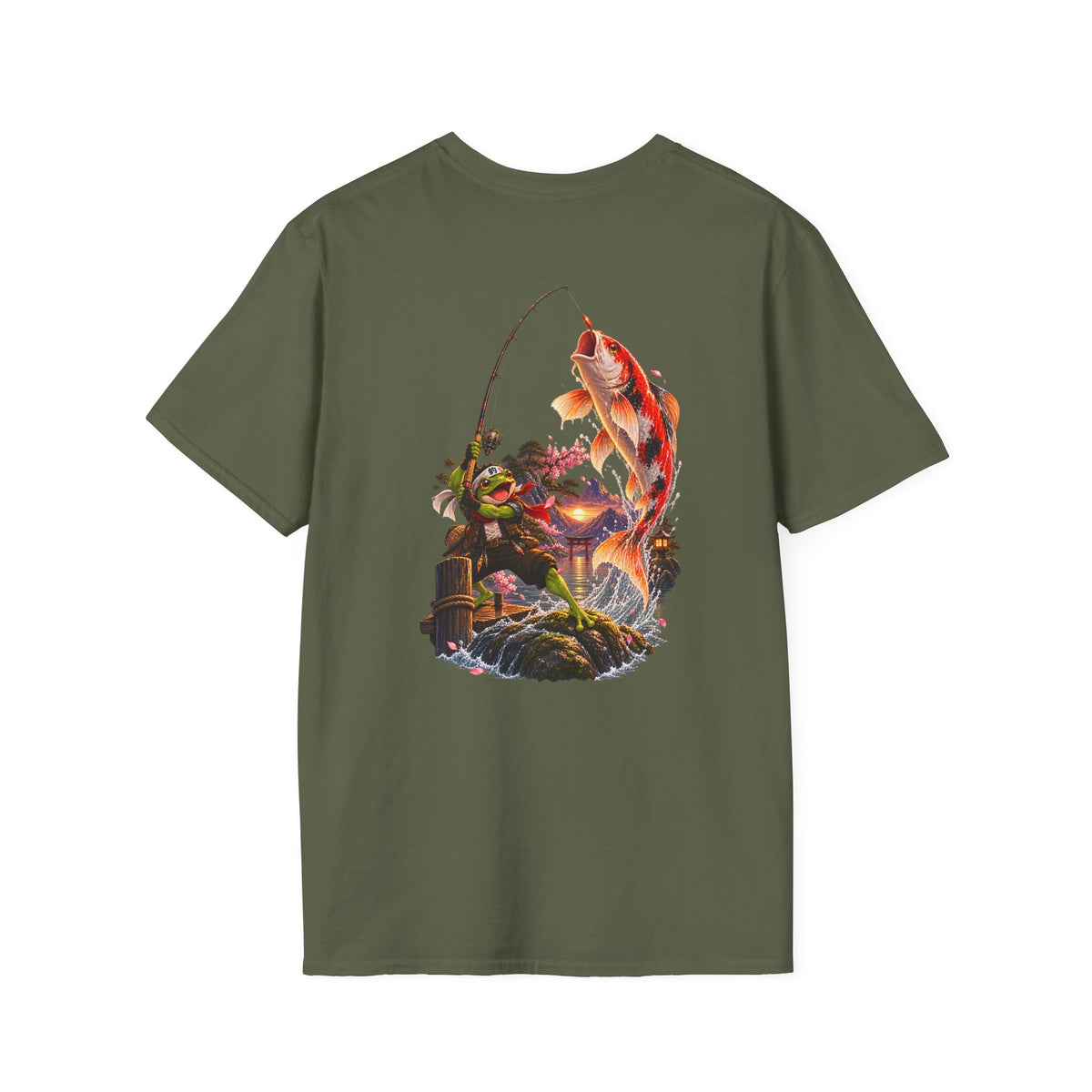 Koi Fishing T-Shirt — Asian Garden Koi Pond Graphic - Personalized