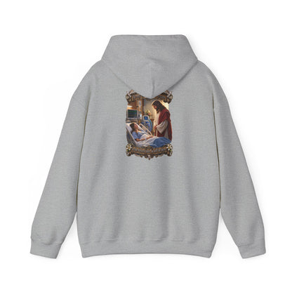 Religious Prayer Hoodie – Comforting Hospital Scene Pullover - Personalized