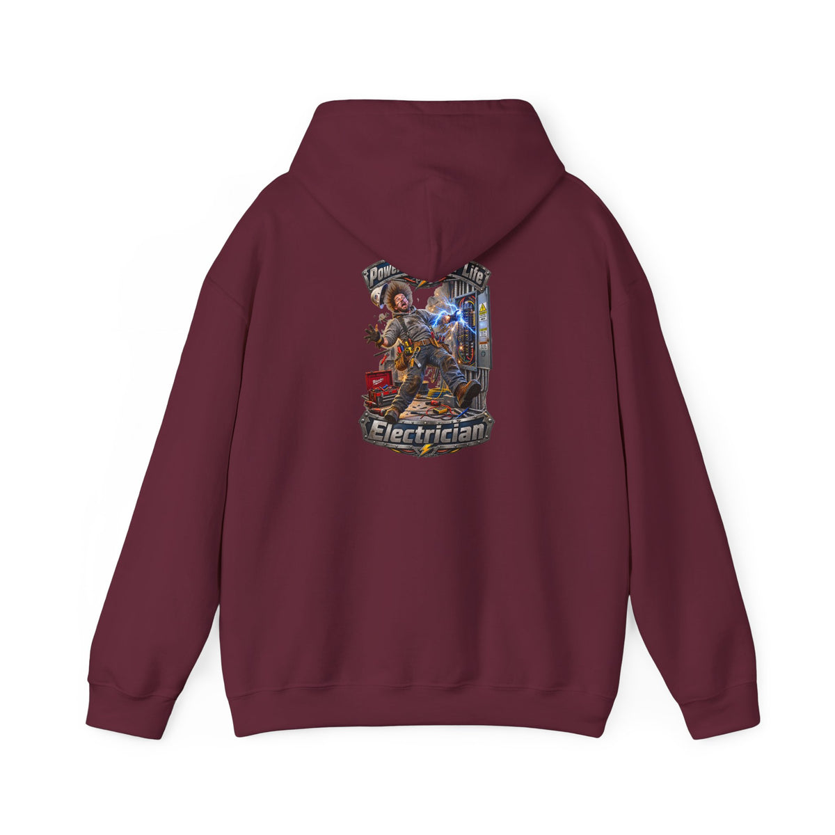 Funny Electrician Crewneck Hoodie — 'Powering Up Your Life' Tradesman Gift - Personalized