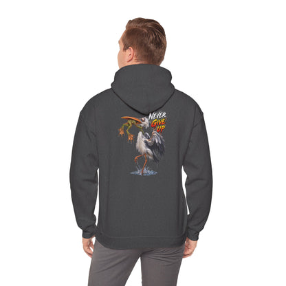 Never Give Up Stork & Frog Crewneck Hoodie - Personalized