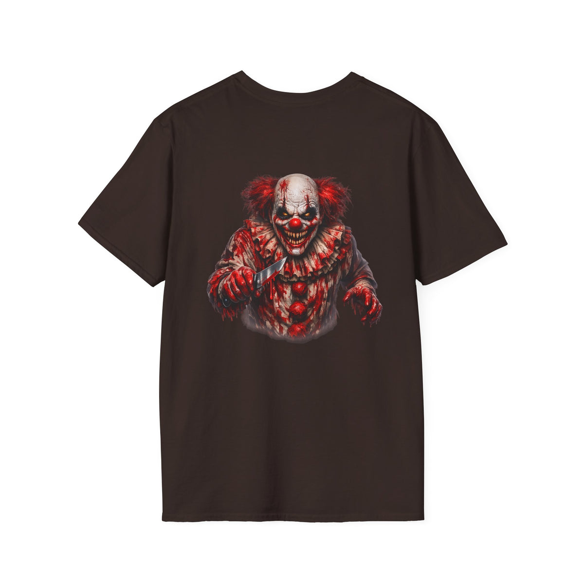 Horror Clown Bear T-Shirt— Creepy Bloodied Teddy Graphic T-Shirt