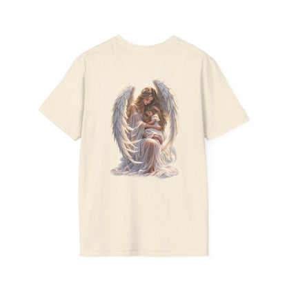 Angel Mother & Child T-Shirt – Serene Guardian Graphic T-Shirt- personalized