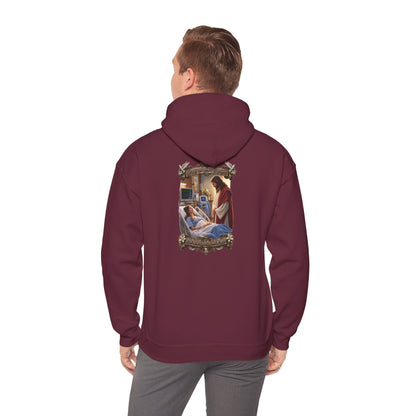 Religious Prayer Hoodie – Comforting Hospital Scene Pullover - Personalized