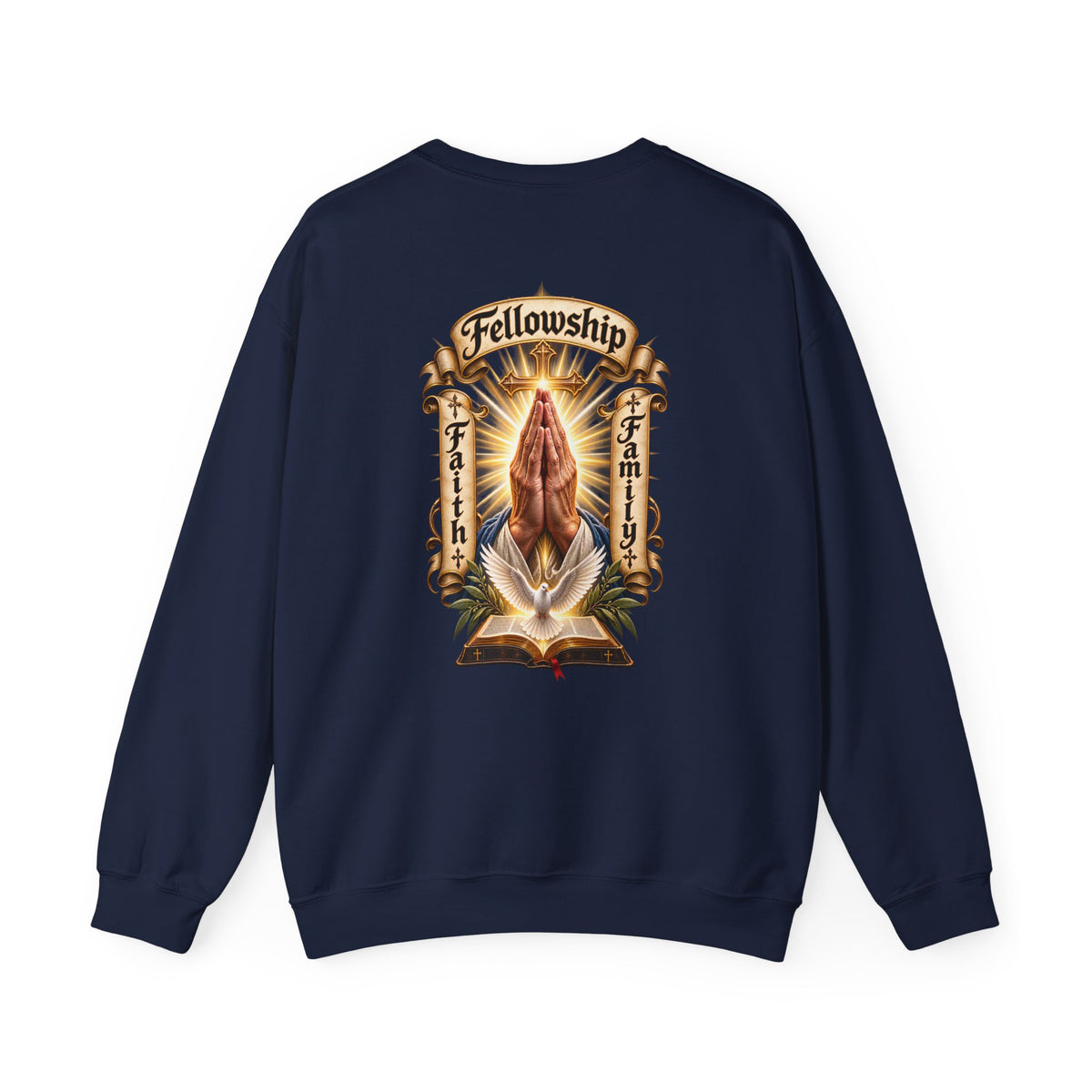 Prayer Hands Sweatshirt — Vintage Sacred Heart Religious Sweatshirt