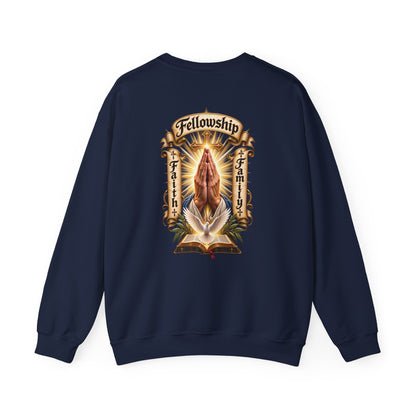 Prayer Hands Sweatshirt — Vintage Sacred Heart Religious Sweatshirt