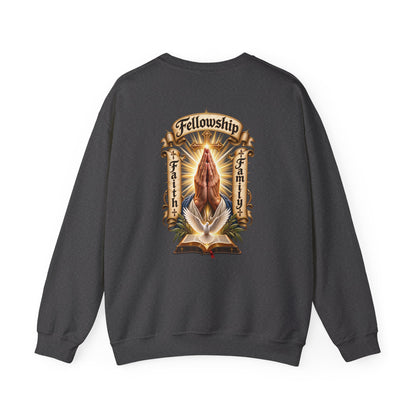 Prayer Hands Sweatshirt — Vintage Sacred Heart Religious Sweatshirt