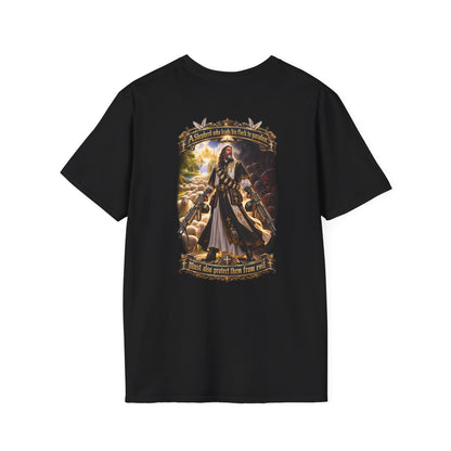 Hoodie: Gothic Angel Guardian Back Print T-Shirt – Dark Fantasy Streetwear - Personalized