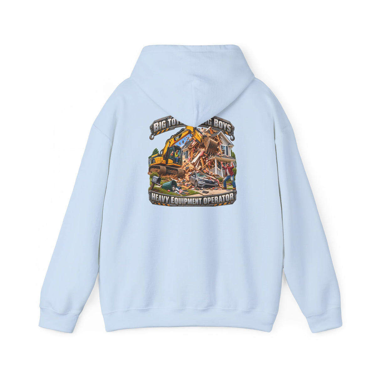 Funny Heavy Equipment Operator Hoodie — "Big Toys for Big Boys" Construction Truck Graphic - Personalized