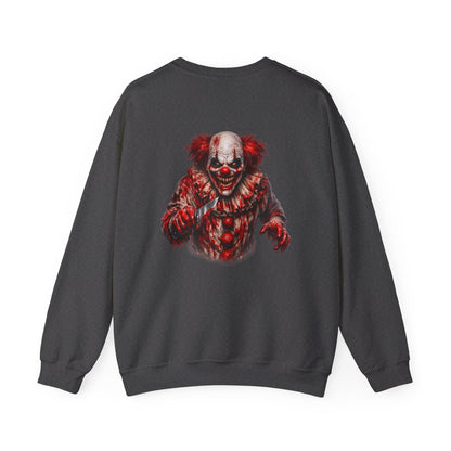 Horror Clown Bear Sweatshirt — Creepy Bloodied Teddy Graphic Sweatshirt - Personalized