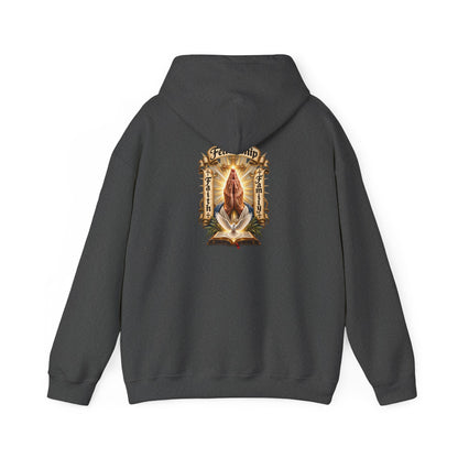 Prayer Hands Hoodie — Vintage Sacred Heart Religious Hoodie - Personalized