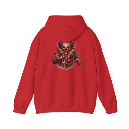 Horror Clown Bear Hoodie — Creepy Bloodied Teddy Graphic Sweatshirt - Personalized