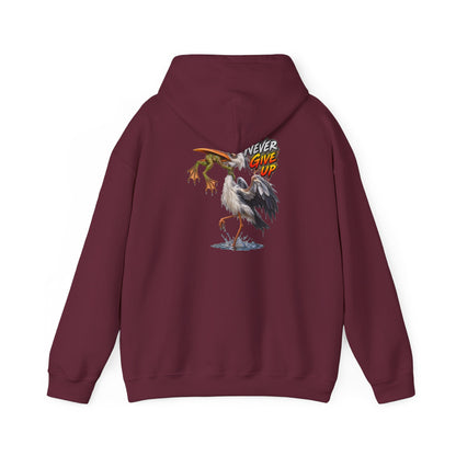 Never Give Up Stork & Frog Crewneck Hoodie - Personalized