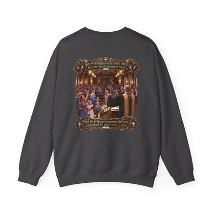 Religious Choir Scene Crewneck Sweatshirt — Church Service Illustration - Personalized