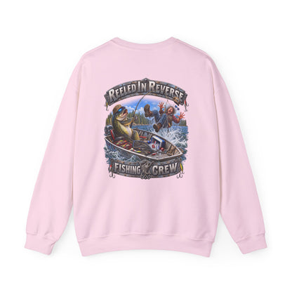 Fishing Crewneck Sweatshirt — "Reeled in Reverse" Graphic - Personalized