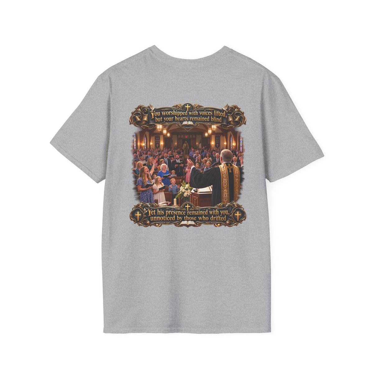 Religious Choir Scene T-Shirt — Church Service Illustration - Personalized