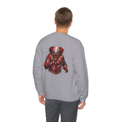 Horror Clown Bear Sweatshirt — Creepy Bloodied Teddy Graphic Sweatshirt - Personalized