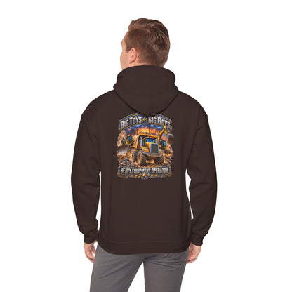 Heavy Equipment Operator Hoodie — "Big Toys for Big Boys" Construction Truck Graphic - Personalized