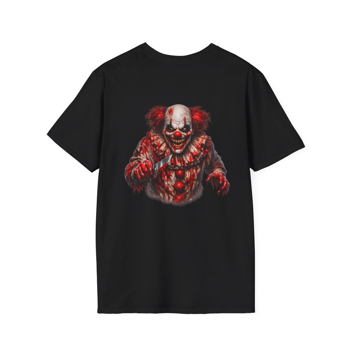 Horror Clown Bear T-Shirt— Creepy Bloodied Teddy Graphic T-Shirt - Personalized