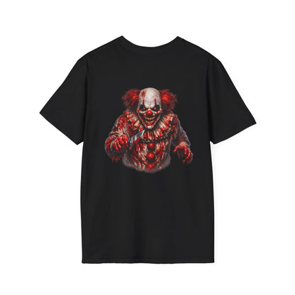 Horror Clown Bear T-Shirt— Creepy Bloodied Teddy Graphic T-Shirt - Personalized