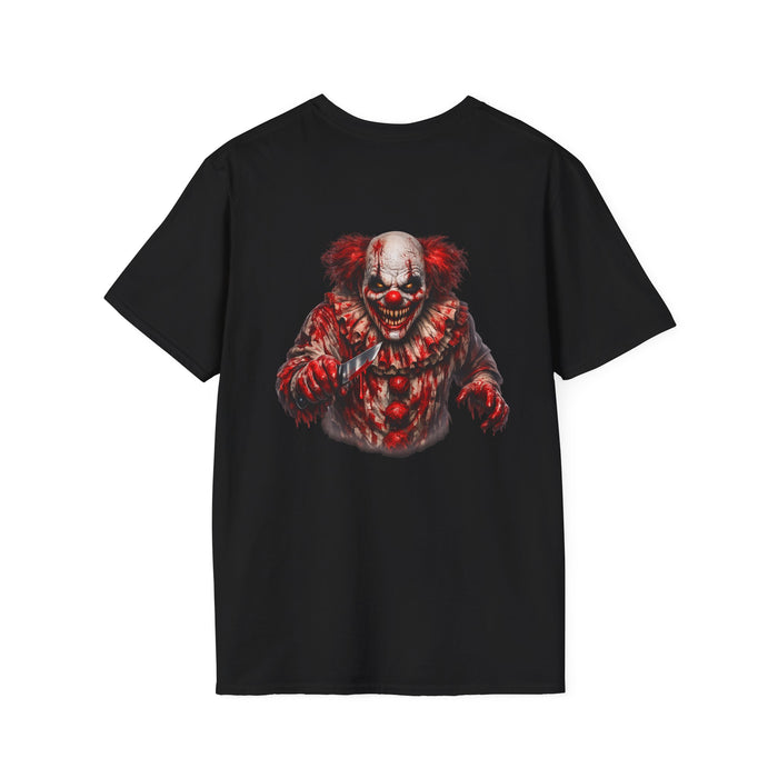 Horror Clown Bear T-Shirt— Creepy Bloodied Teddy Graphic T-Shirt - Personalized
