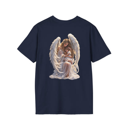 Angel Mother & Child T-Shirt – Serene Guardian Graphic T-Shirt