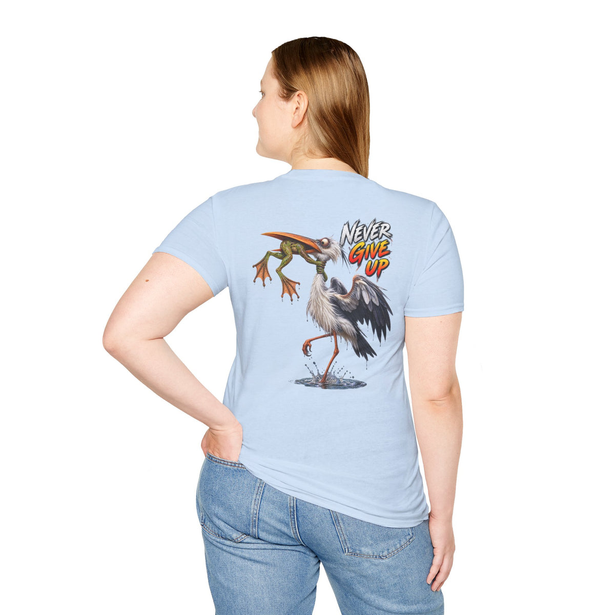 Never Give Up Stork & Frog T-Shirt - Personalized