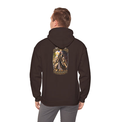 Hoodie: Gothic Angel Guardian Back Print Hoodie – Dark Fantasy Streetwear - Personalized