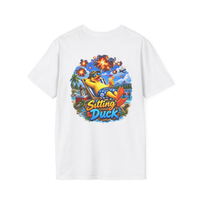 Sitting Duck Graphic T-Shirt – Colorful Tropical Duck - Personalized