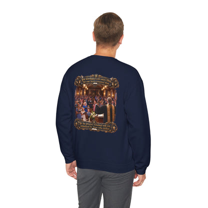 Religious Choir Scene Crewneck Sweatshirt — Church Service Illustration - Personalized