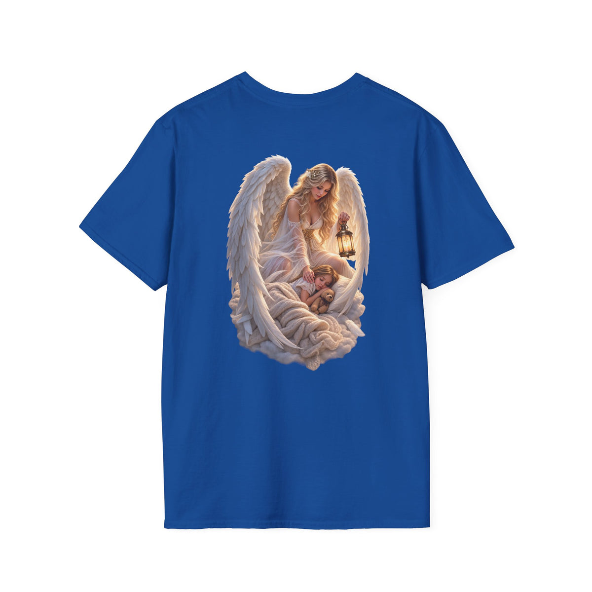 Angel Embrace T-Shirt — Serene Guardian Back Print
