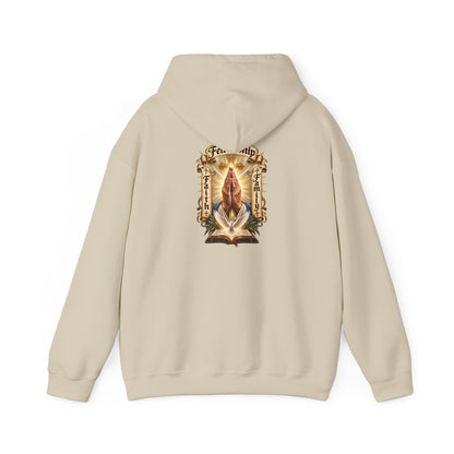 Prayer Hands Hoodie — Vintage Sacred Heart Religious Hoodie - Personalized
