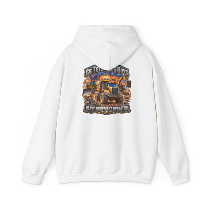Heavy Equipment Operator Hoodie — "Big Toys for Big Boys" Construction Truck Graphic