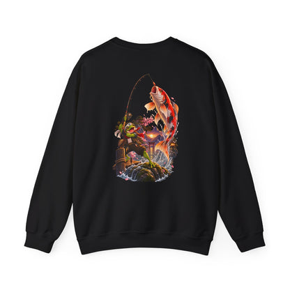 Koi Fishing Crewneck Sweatshirt — Asian Garden Koi Pond Graphic - Personalized