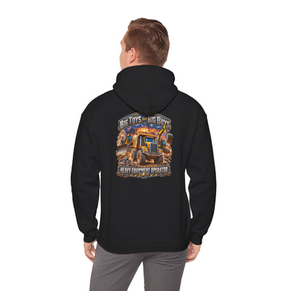 Heavy Equipment Operator Hoodie — "Big Toys for Big Boys" Construction Truck Graphic - Personalized