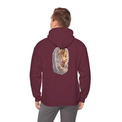 Angel Embrace Hoodie — Serene Guardian Back Print - personalized